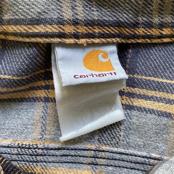 Carhartt Vintage Worn Men’s Flannel Button Down Shirt size Large - Picture 12 of 16